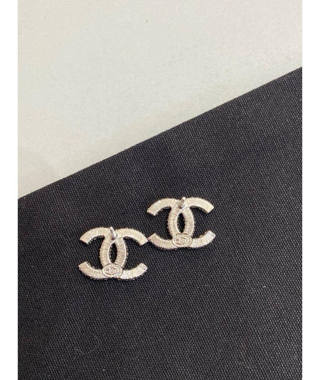 CHANEL Серебряные металлические серьги, фото 5