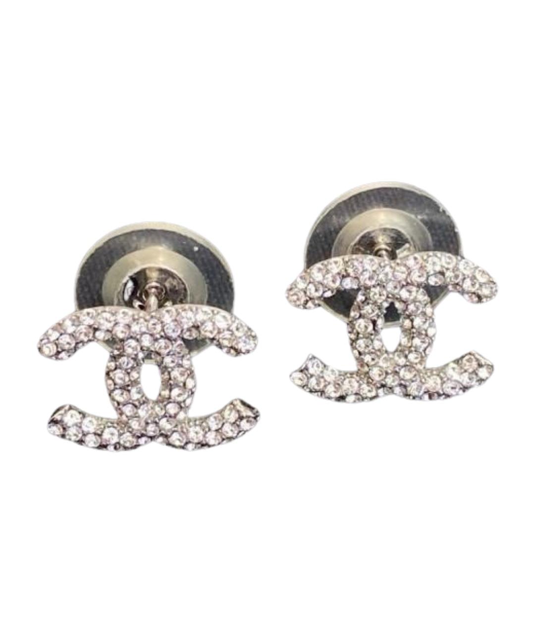 CHANEL Серебряные металлические серьги, фото 1