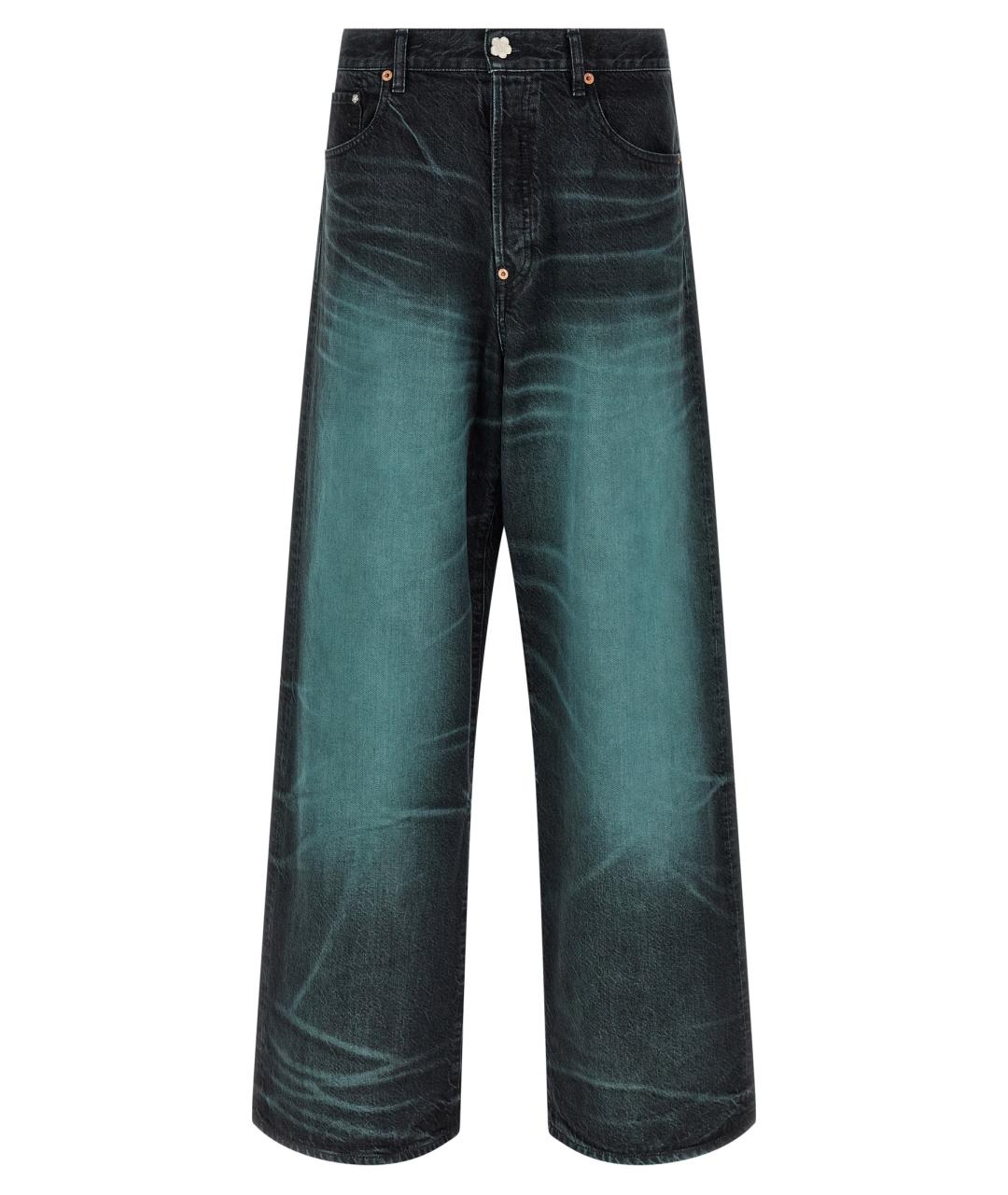 KENZO Синие хлопковые прямые джинсы, фото 1