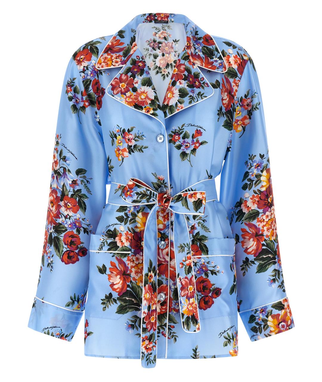 DOLCE&GABBANA Мульти шелковая рубашка, фото 1