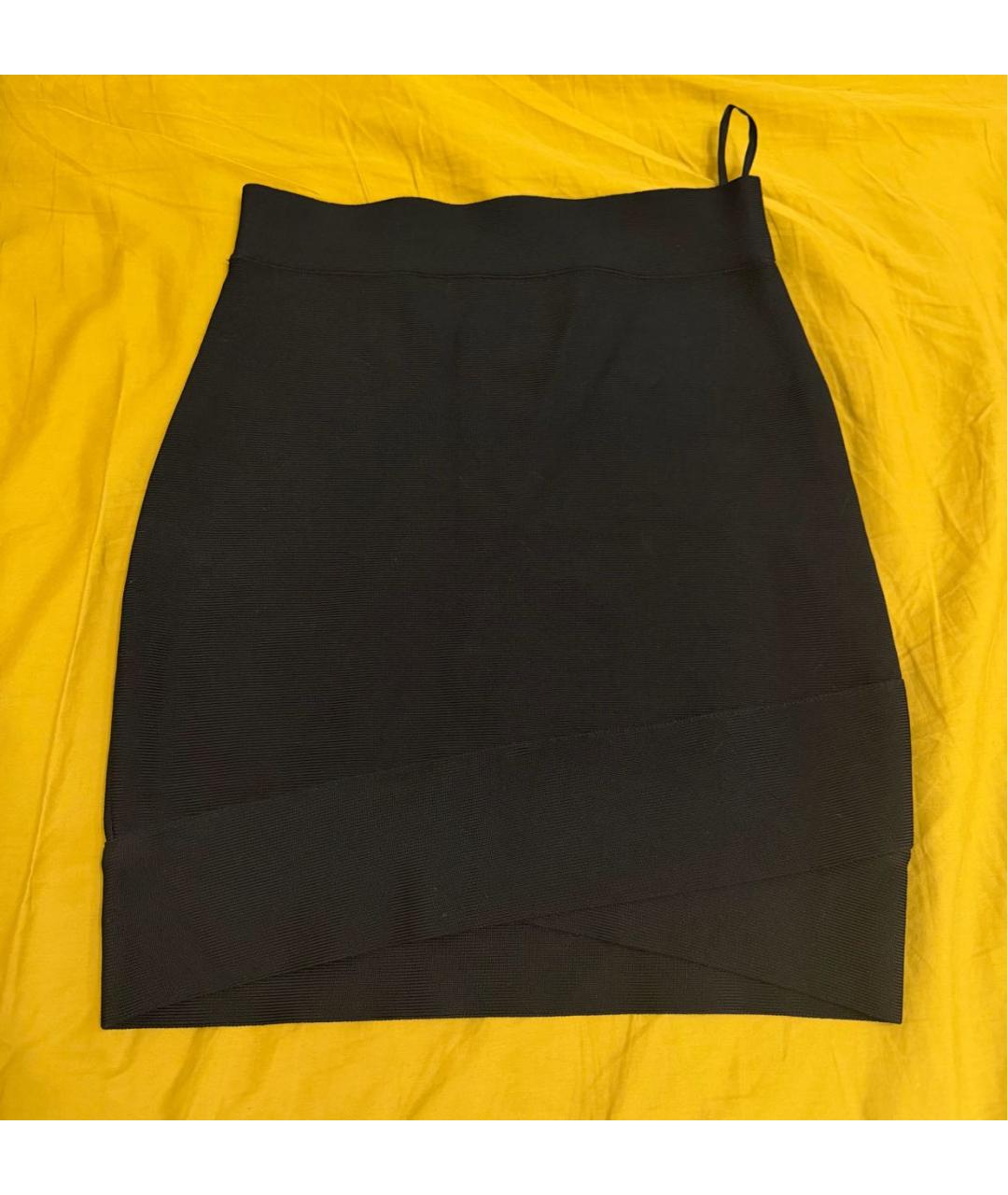 BCBG MAXAZRIA Черная юбка мини, фото 4