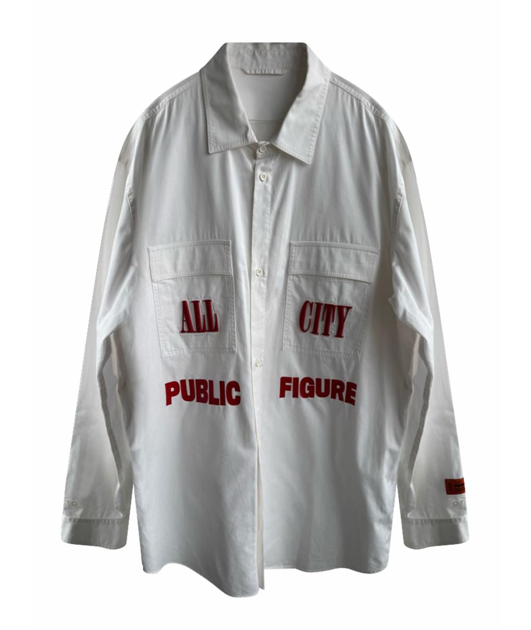 HERON PRESTON Белая хлопковая кэжуал рубашка, фото 1