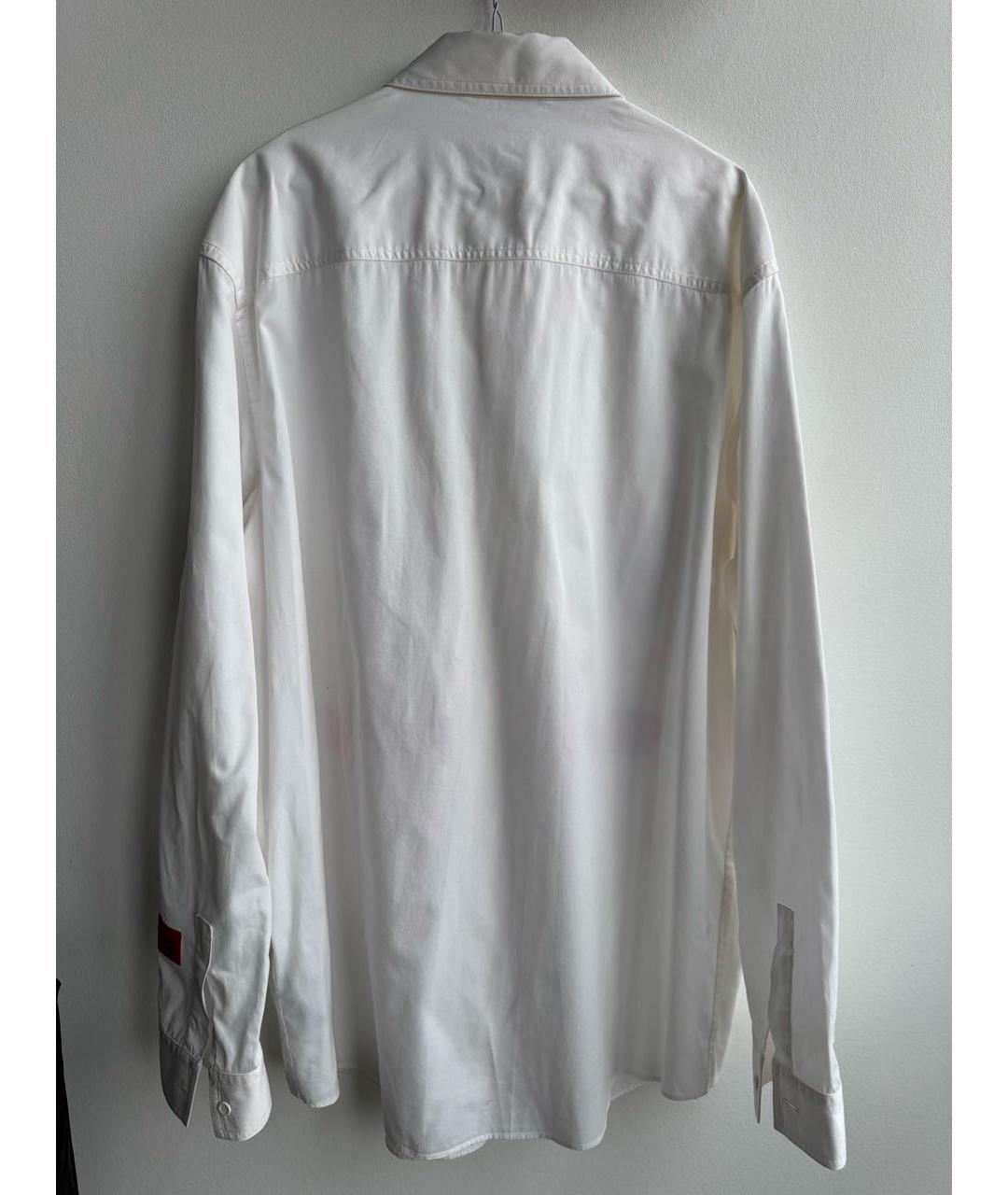 HERON PRESTON Белая хлопковая кэжуал рубашка, фото 2