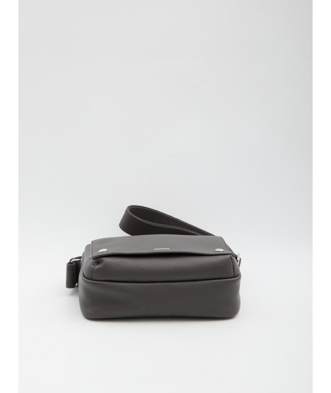 LOEWE Серая кожаная сумка на плечо, фото 2