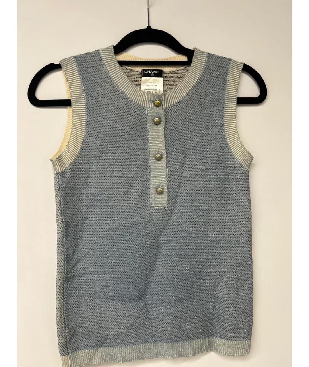 CHANEL Голубая жилетка, фото 4
