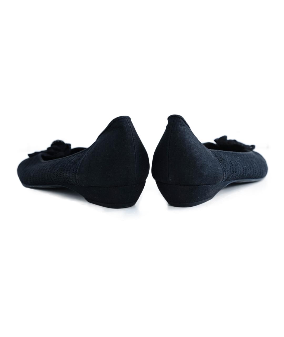 CHANEL Черные текстильные балетки, фото 5