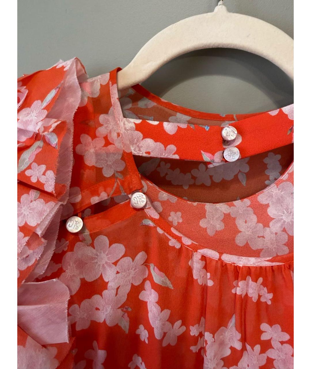 ULYANA SERGEENKO Оранжевое шелковое коктейльное платье, фото 4