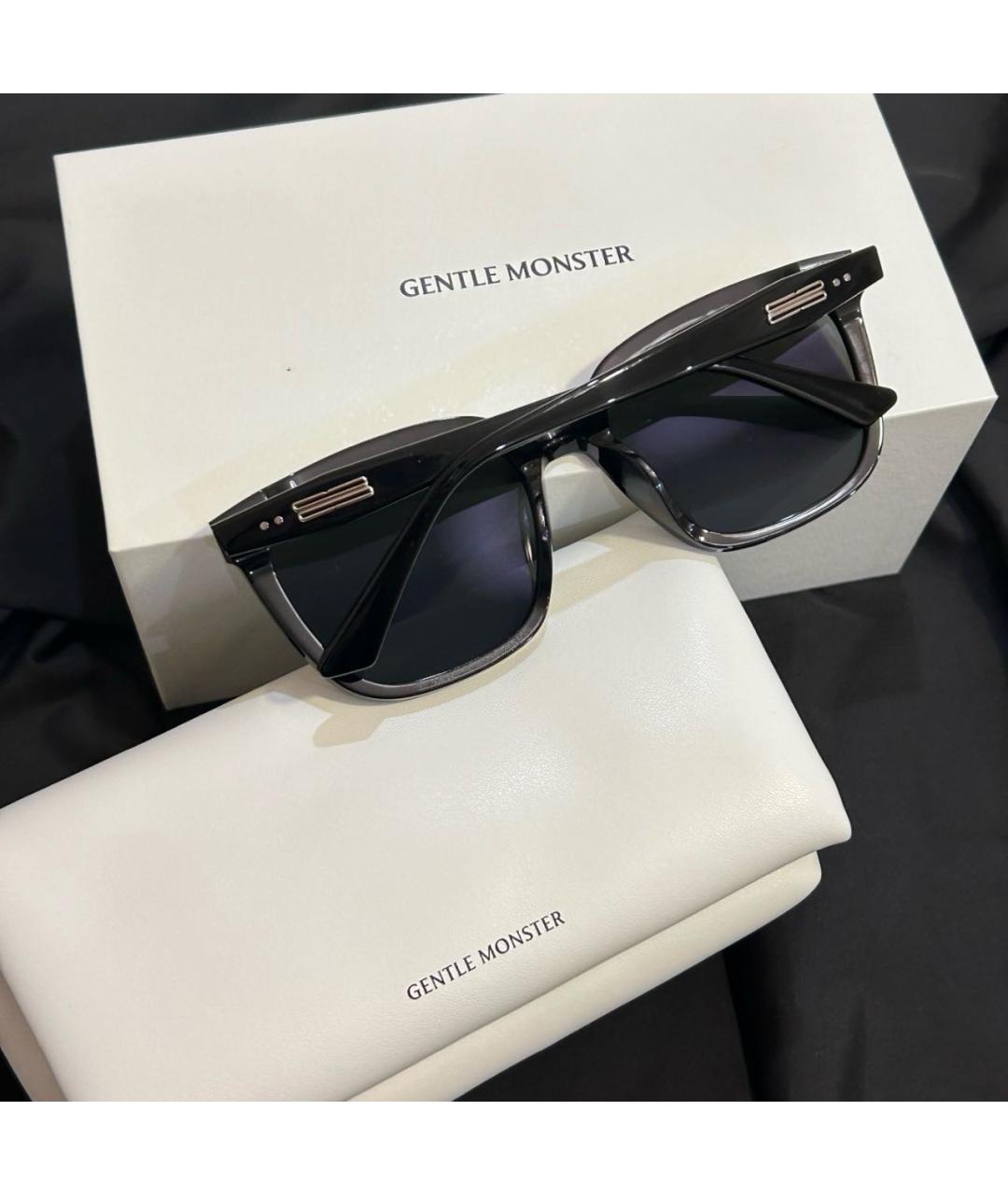 GENTLE MONSTER Черные пластиковые солнцезащитные очки, фото 5
