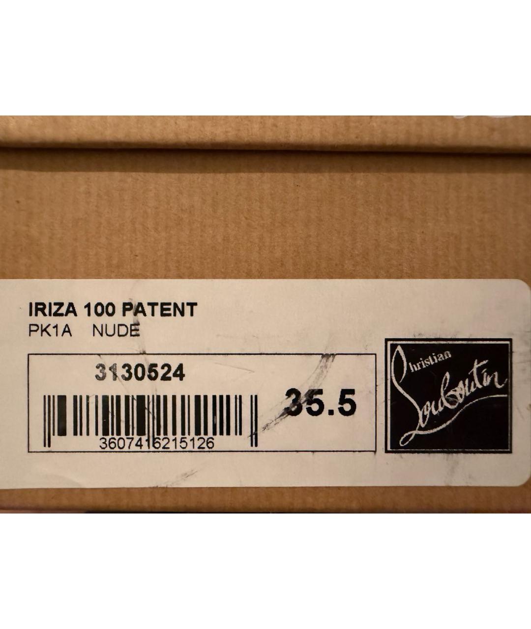 CHRISTIAN LOUBOUTIN Бежевые туфли из лакированной кожи, фото 7