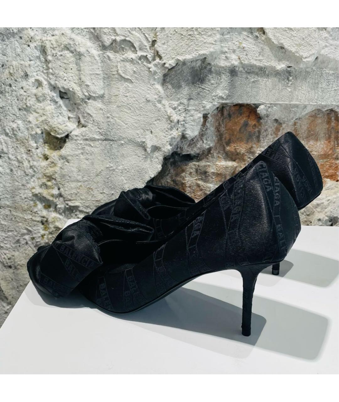 BALENCIAGA Черные текстильные туфли, фото 5