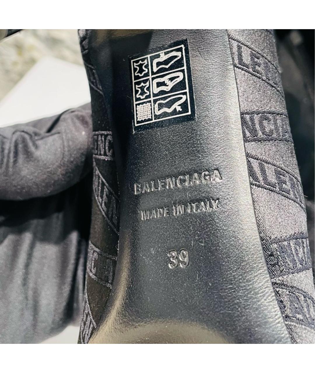BALENCIAGA Черные текстильные туфли, фото 7