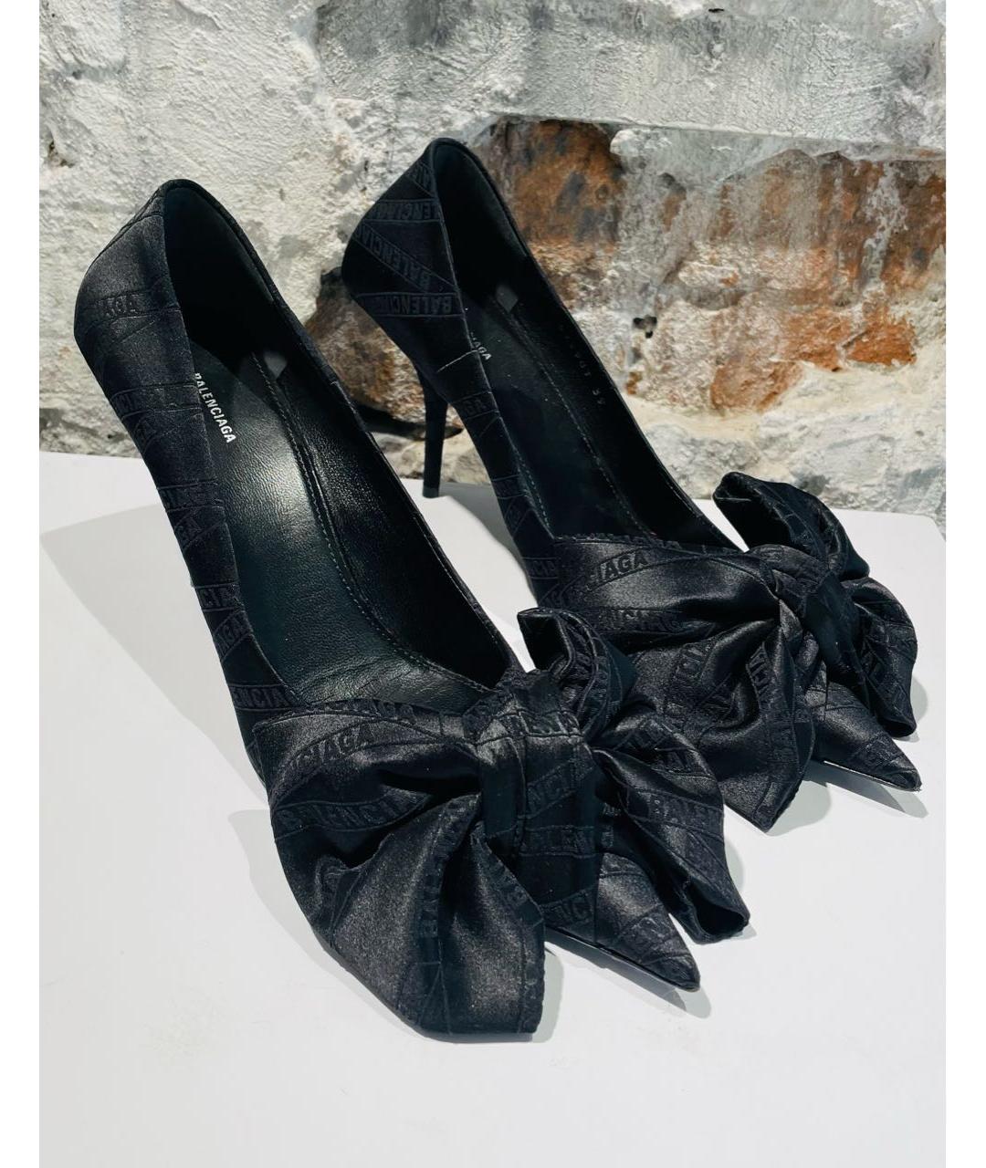 BALENCIAGA Черные текстильные туфли, фото 6