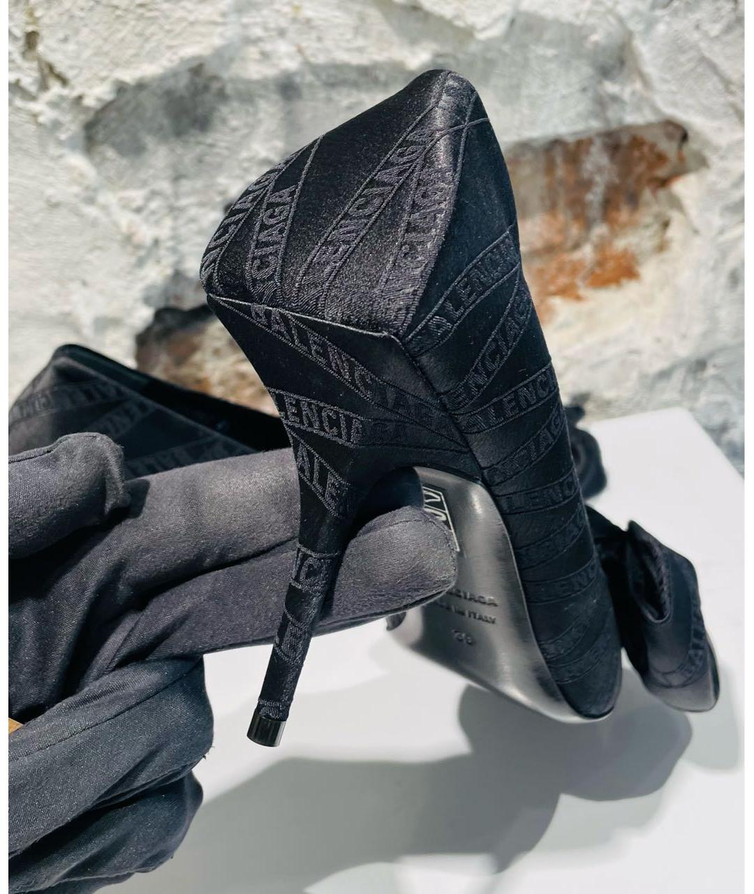 BALENCIAGA Черные текстильные туфли, фото 8