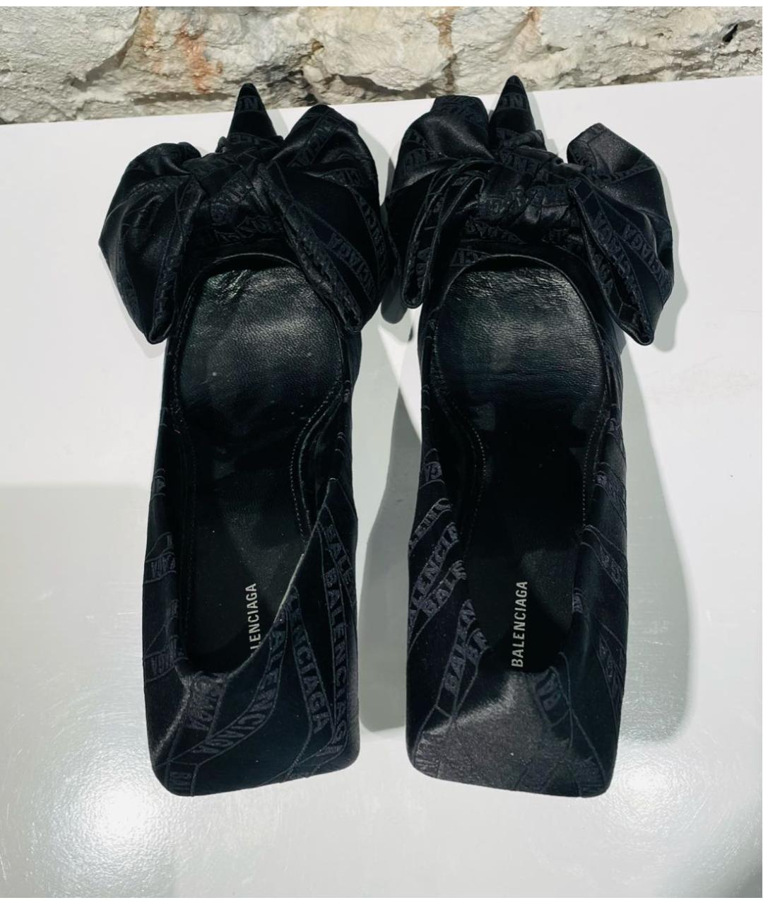 BALENCIAGA Черные текстильные туфли, фото 3