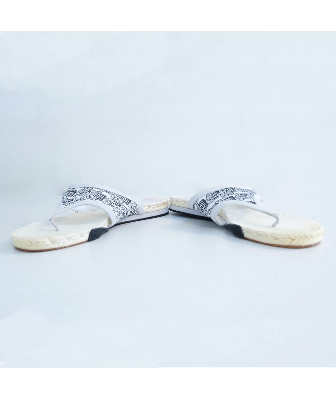 CHANEL Текстильные шлепанцы, фото 4