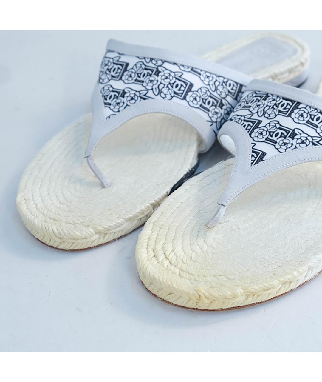 CHANEL Текстильные шлепанцы, фото 3