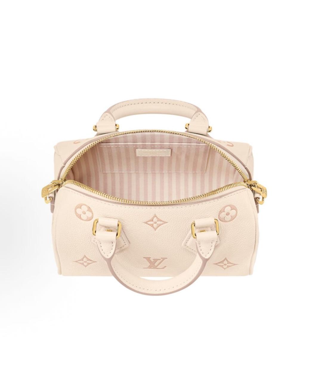 LOUIS VUITTON Бежевая кожаная сумка через плечо, фото 4