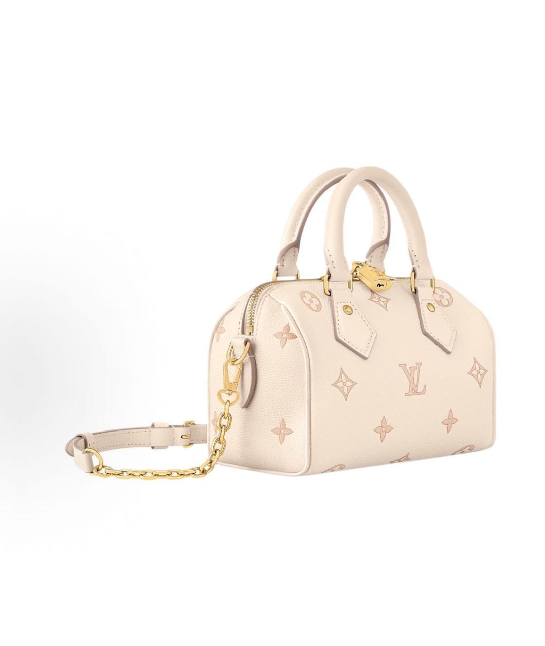 LOUIS VUITTON Бежевая кожаная сумка через плечо, фото 2