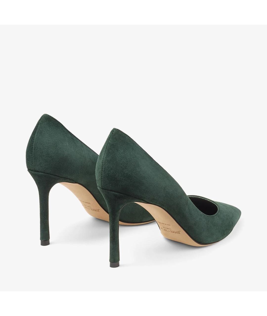JIMMY CHOO Зеленые замшевые туфли, фото 3