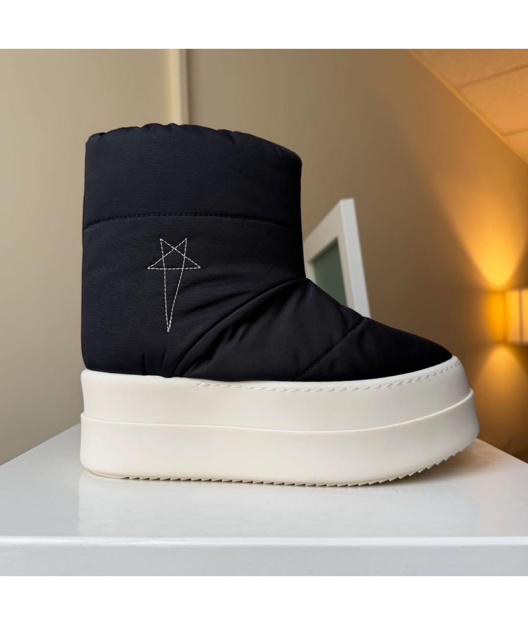 RICK OWENS Черные текстильные полусапоги, фото 8