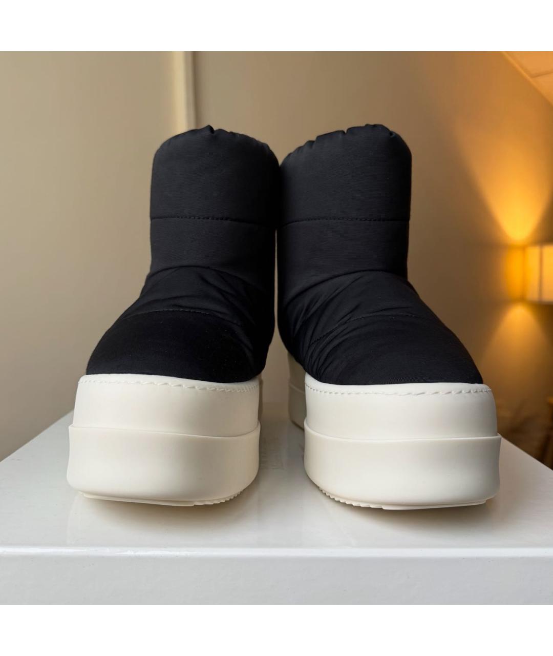 RICK OWENS Черные текстильные полусапоги, фото 3