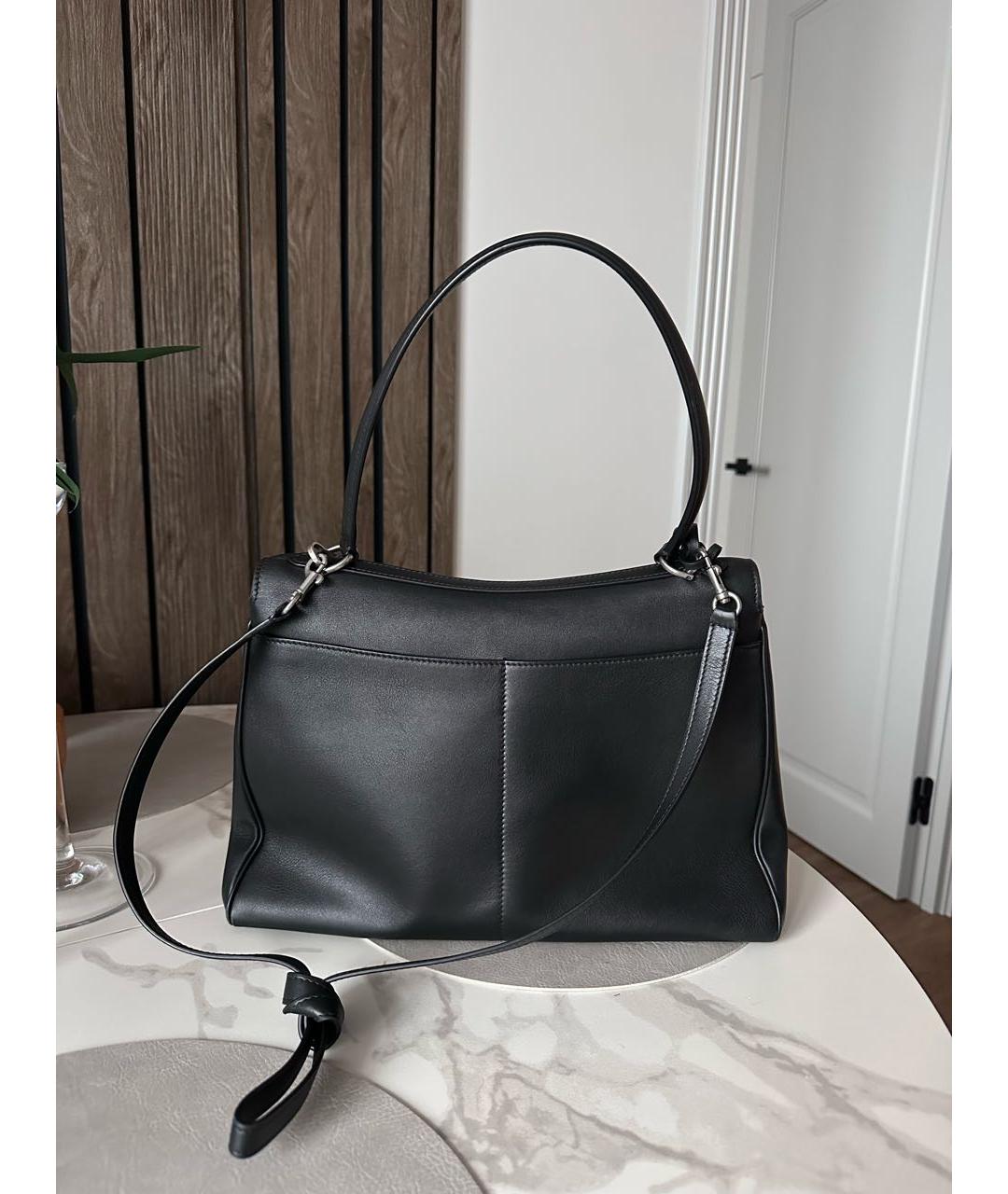 BALENCIAGA Черная кожаная сумка тоут, фото 3