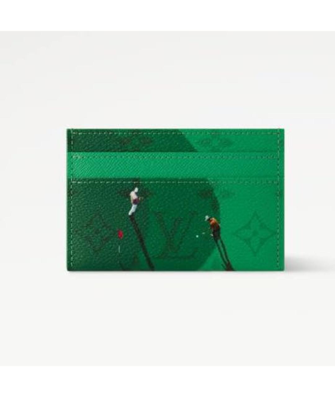 LOUIS VUITTON Зеленый кардхолдер, фото 5