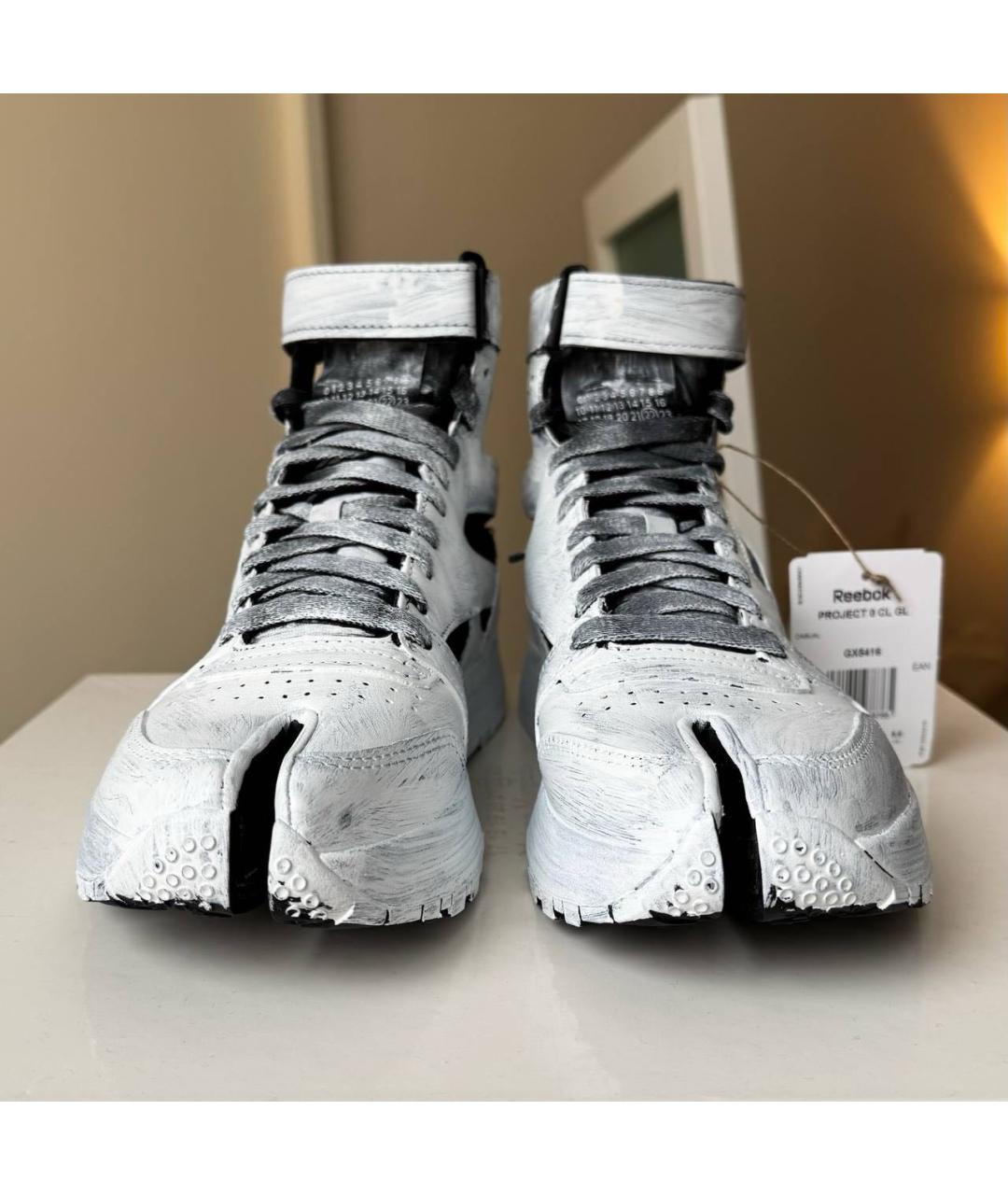 MAISON MARGIELA Белые кожаные кроссовки, фото 4