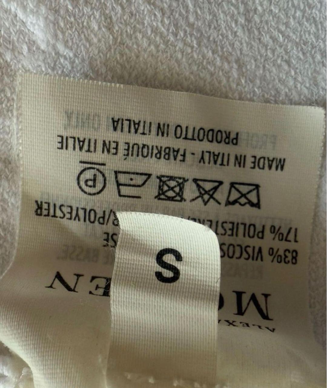 ALEXANDER MCQUEEN Белое вискозное коктейльное платье, фото 5