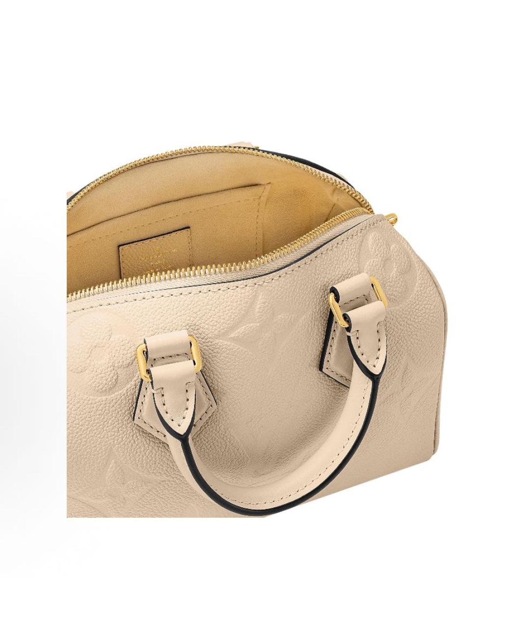 LOUIS VUITTON Бежевая кожаная сумка через плечо, фото 5