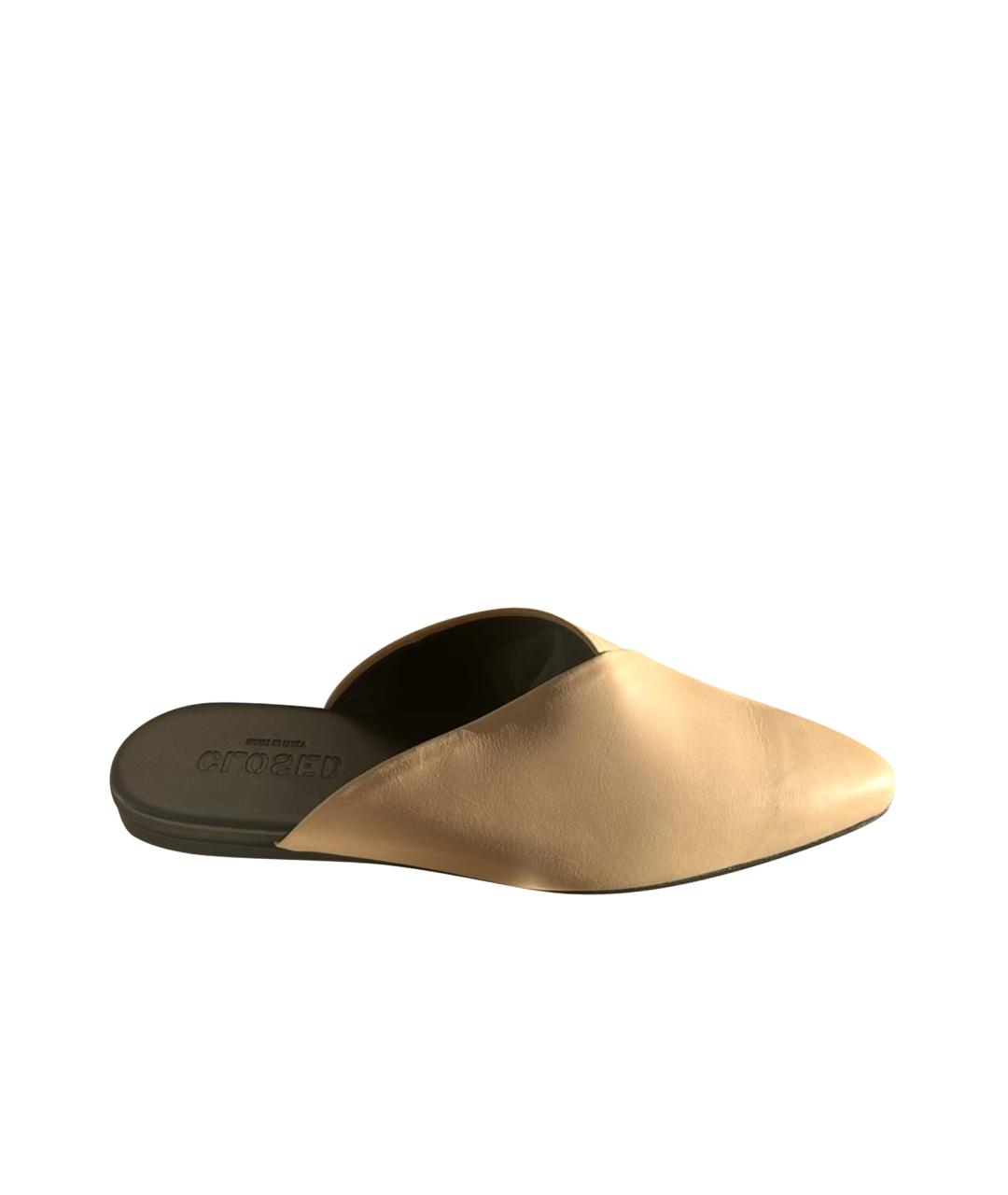 CLOSED Бежевые кожаные сабо, фото 1