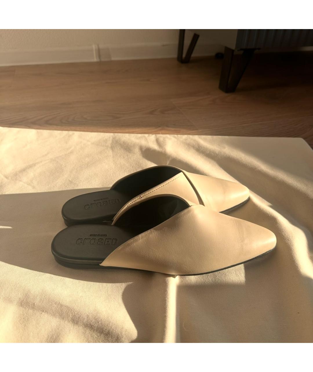 CLOSED Бежевые кожаные сабо, фото 8