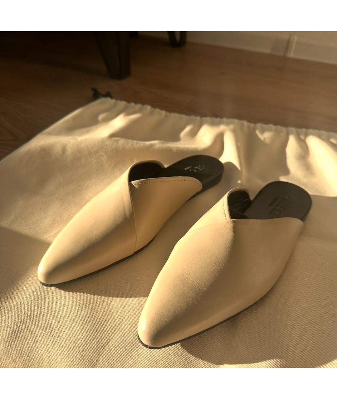 CLOSED Бежевые кожаные сабо, фото 6