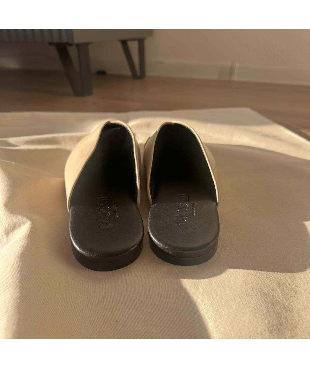 CLOSED Бежевые кожаные сабо, фото 4