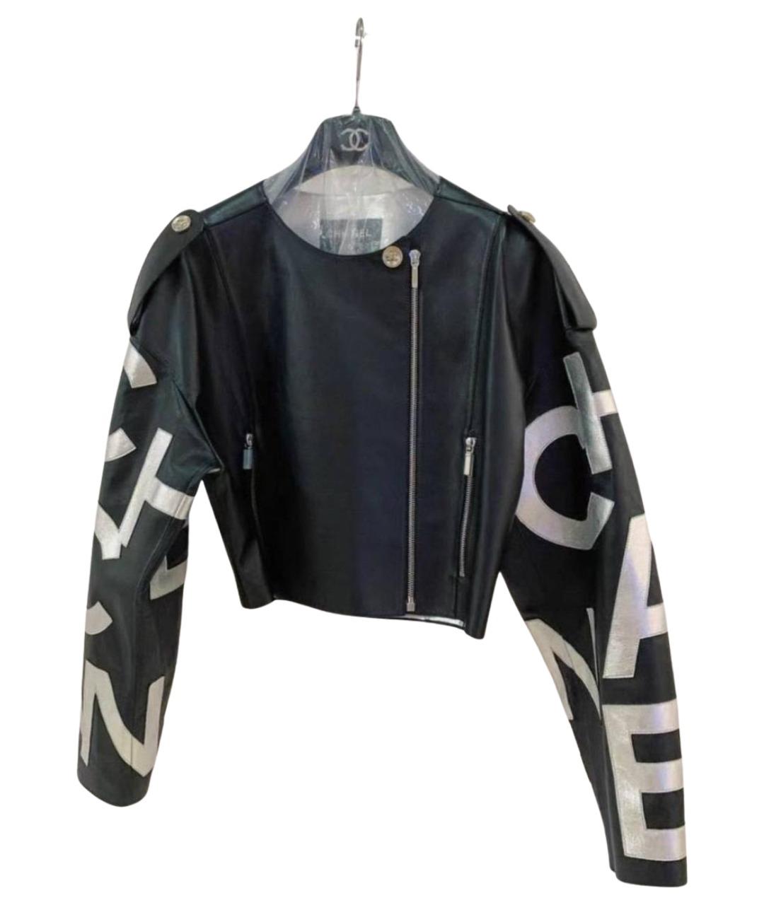 CHANEL Черная кожаная куртка, фото 1