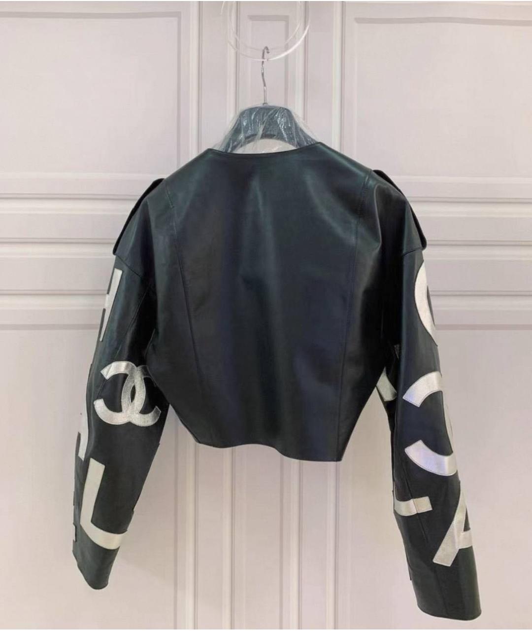 CHANEL Черная кожаная куртка, фото 2