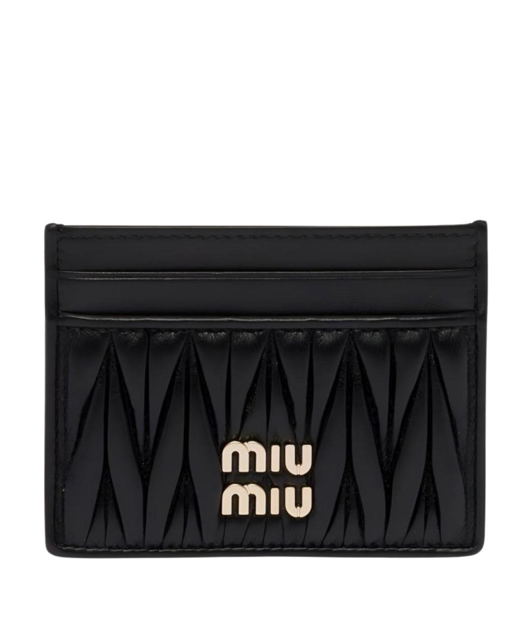 MIU MIU Черный кожаный кардхолдер, фото 1