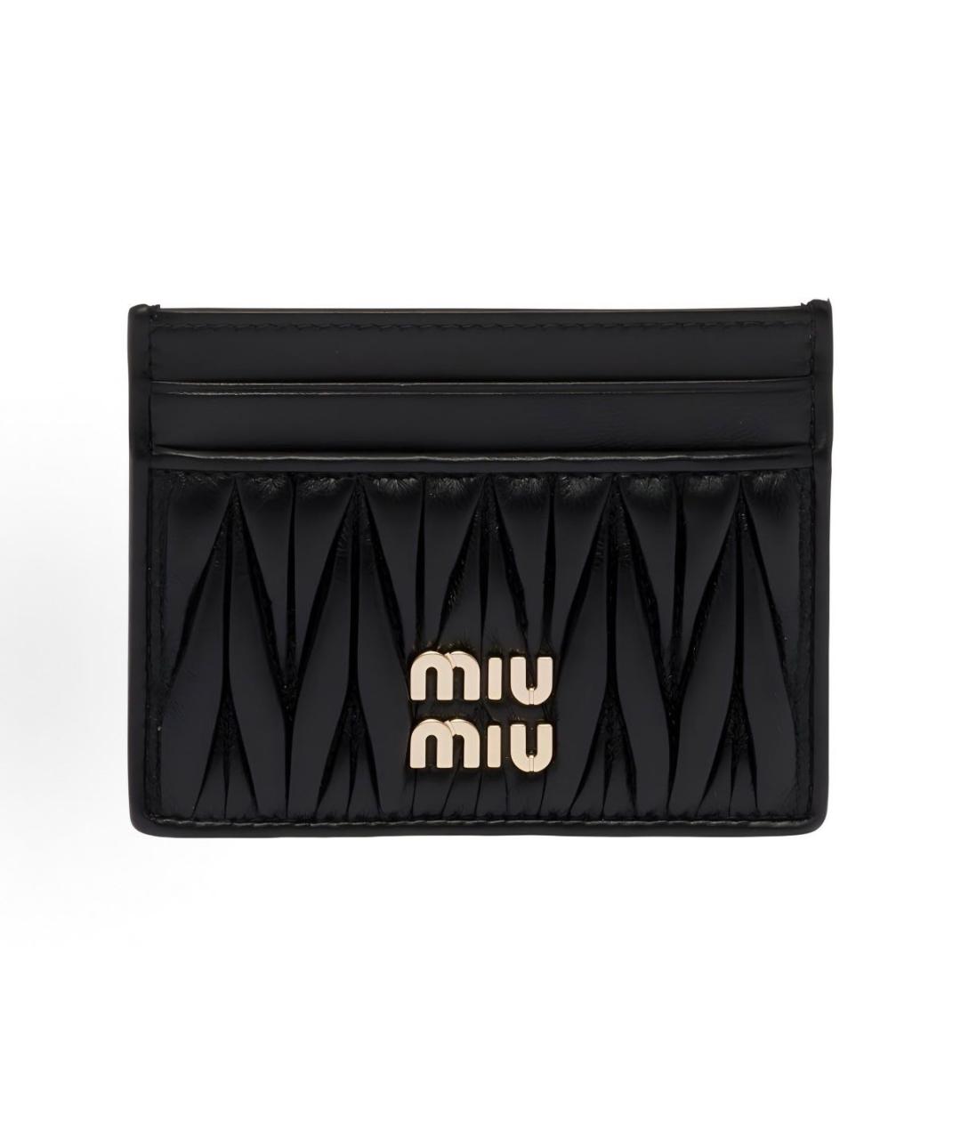 MIU MIU Черный кожаный кардхолдер, фото 5