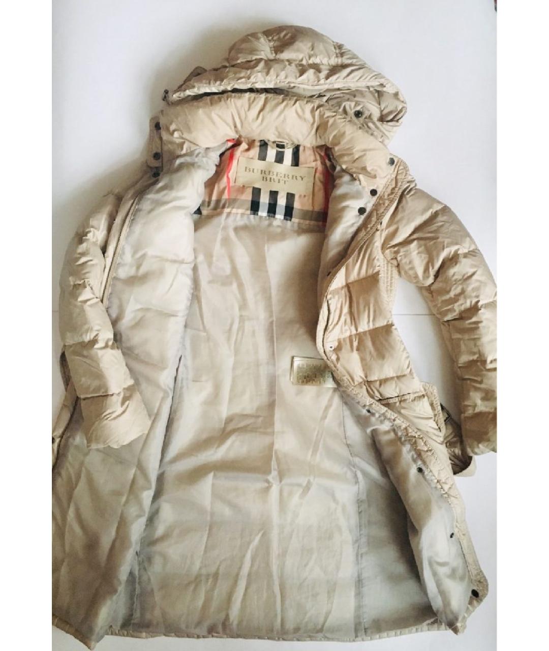 BURBERRY Бежевый пуховик, фото 4