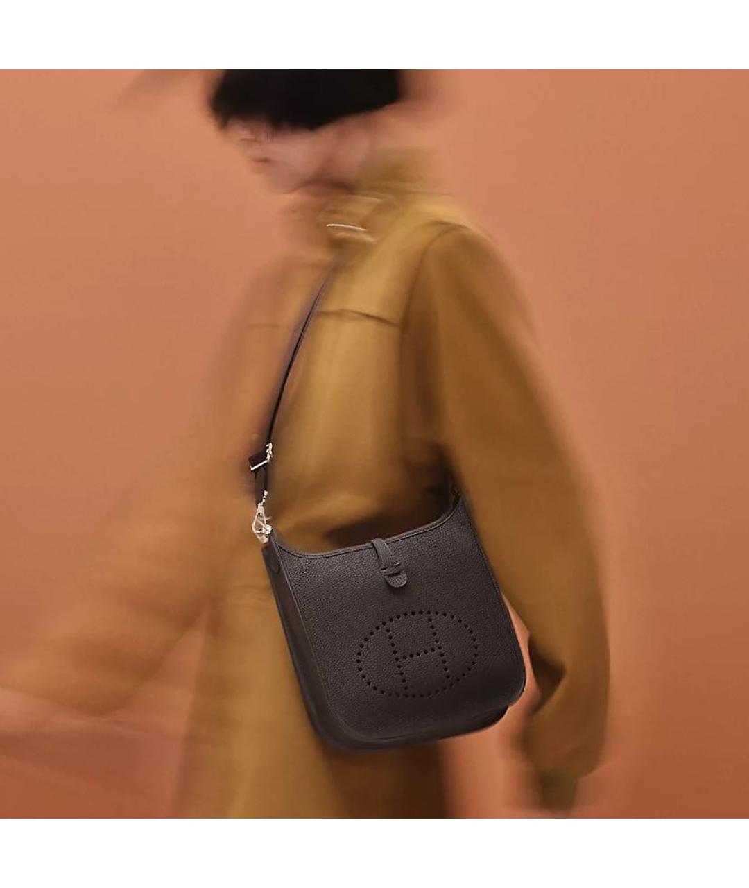 HERMES Горчичная кожаная сумка через плечо, фото 3