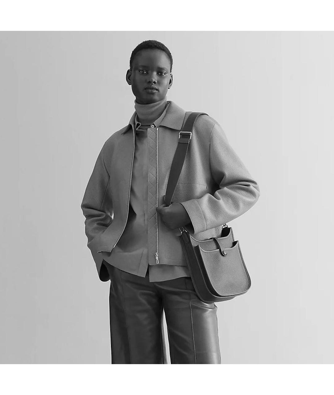 HERMES Горчичная кожаная сумка через плечо, фото 2