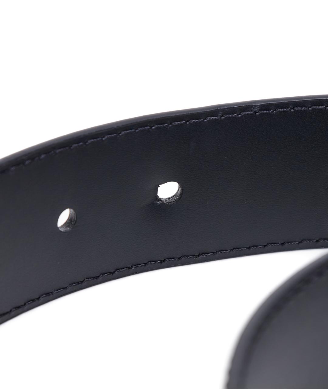 LOUIS VUITTON Черный кожаный ремень, фото 5