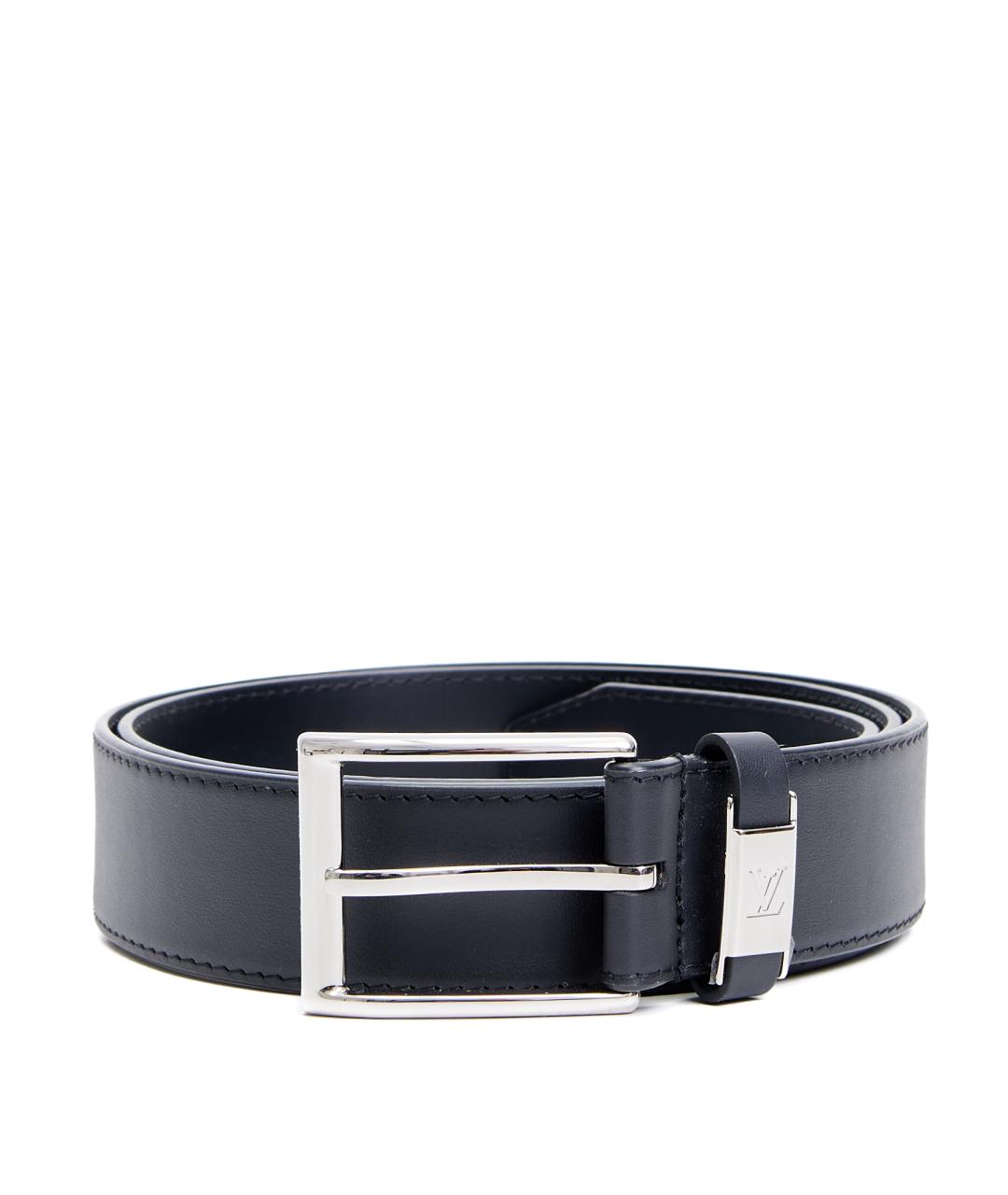 LOUIS VUITTON Черный кожаный ремень, фото 7