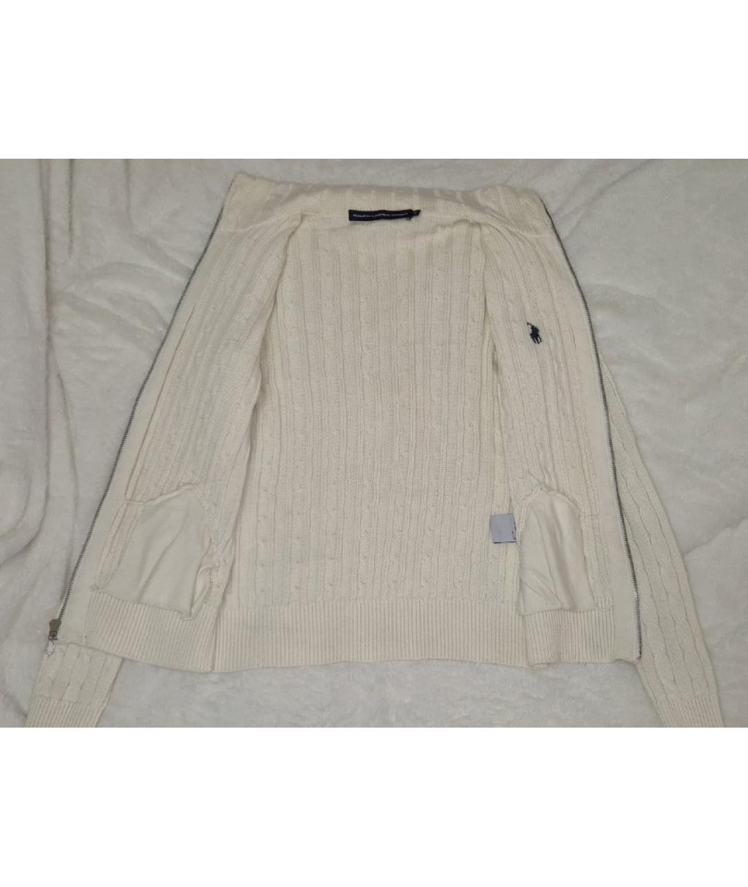 RALPH LAUREN Бежевый хлопковый кардиган, фото 7