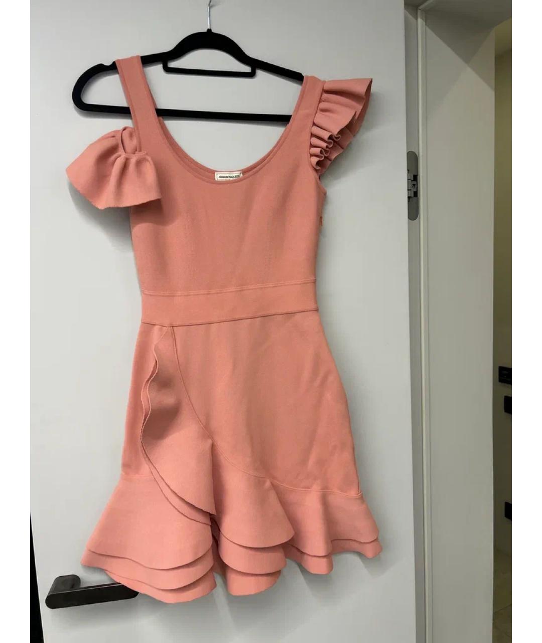 ALEXANDER MCQUEEN Розовое коктейльное платье, фото 6