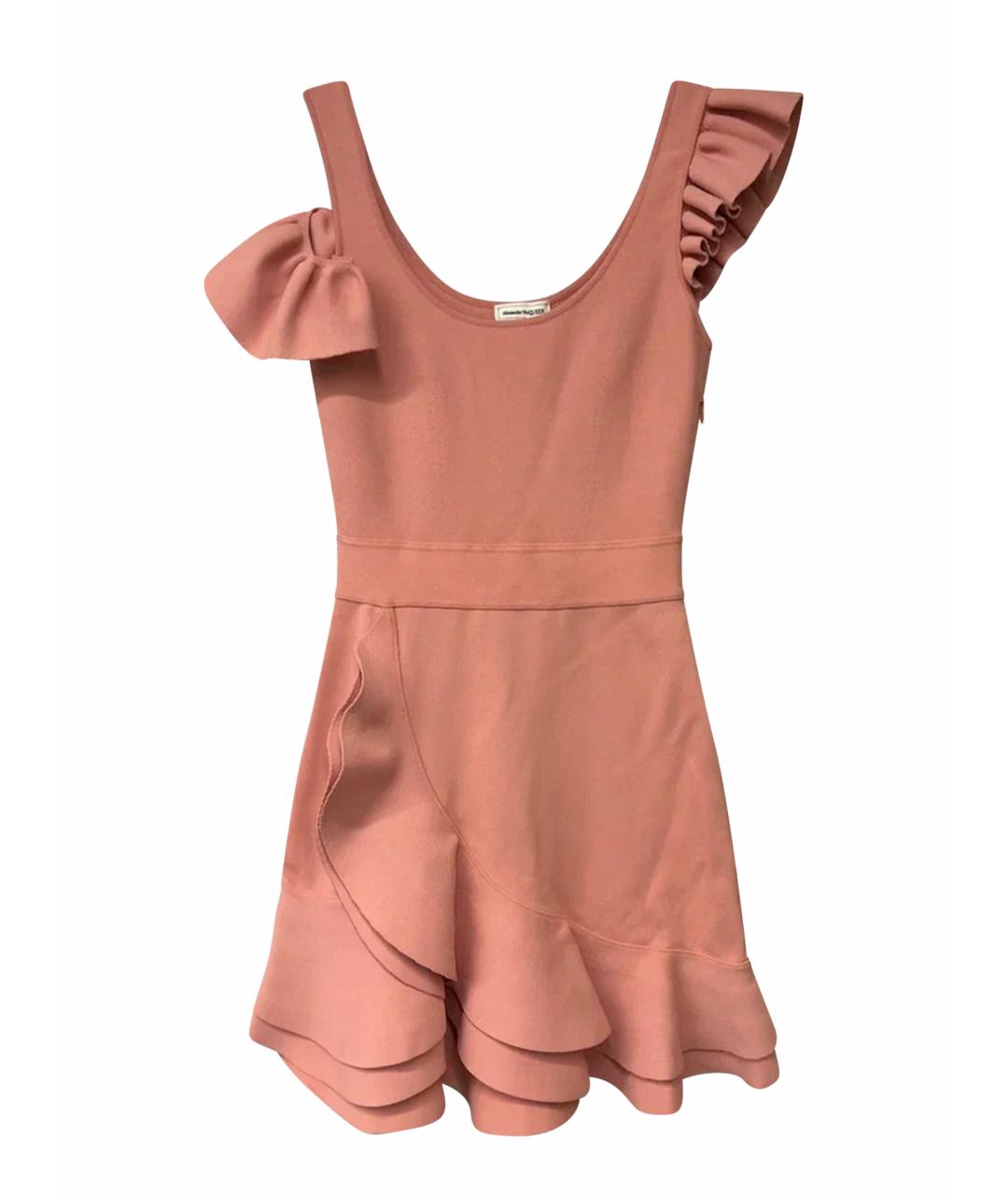 ALEXANDER MCQUEEN Розовое коктейльное платье, фото 1