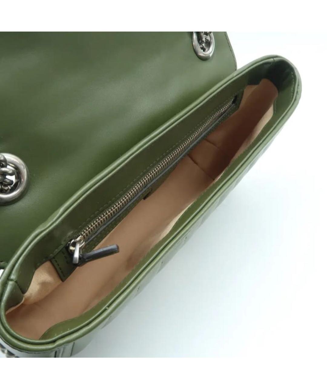 GUCCI Зеленая кожаная сумка через плечо, фото 4