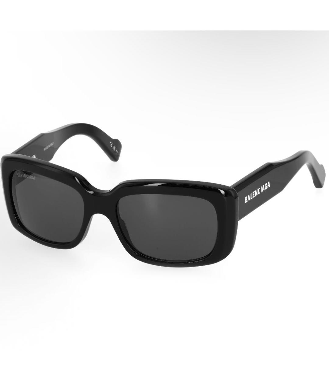 BALENCIAGA Черные пластиковые солнцезащитные очки, фото 5
