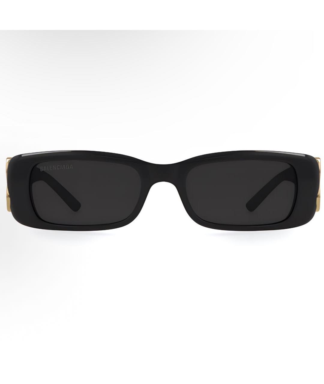 BALENCIAGA Черные пластиковые солнцезащитные очки, фото 2