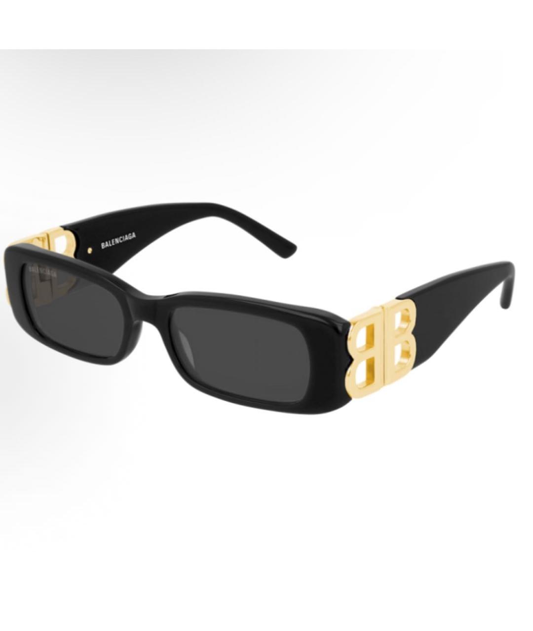 BALENCIAGA Черные пластиковые солнцезащитные очки, фото 4